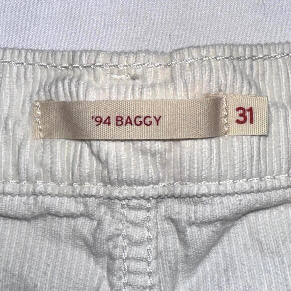 Levi’s ‘94 Cream Baggy Corduroy Pants - 31/31 - Picture 5 of 7